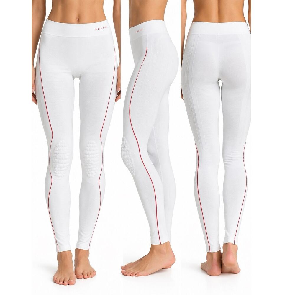 FALKE Ergonomic Sport System Warm Long Tights Base Layer Leggings White S
